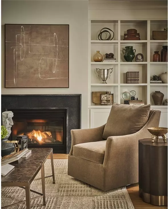 Realm Embossed and Dusty Bronze Freeform End Table