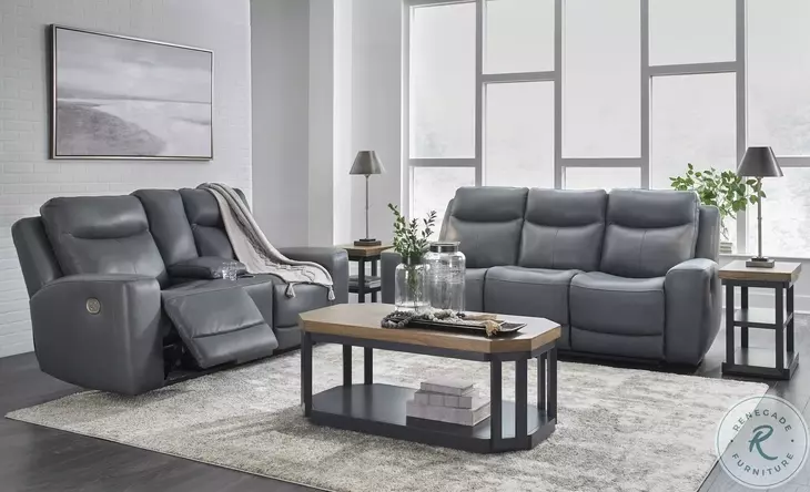 Mindanao Steel Power Reclining Living Room Set from Ashley