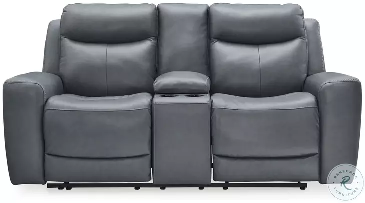 Mindanao Steel Power Reclining Console Loveseat