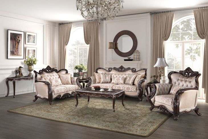 Constantine Beige 70" Loveseat