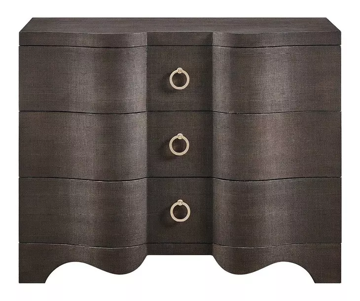 Realm Brown 3 Drawer Embossed Chest