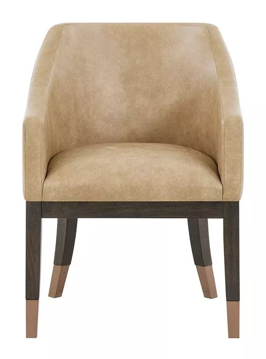 Realm Brown Leather Upholstered Arm Chair