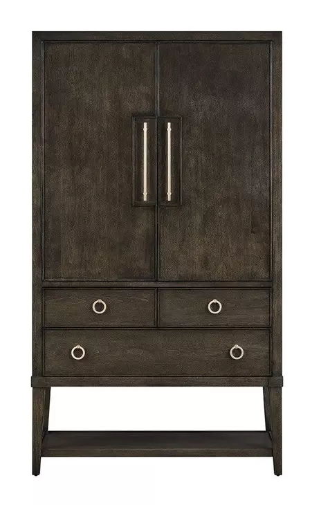 Realm Brown 2 Door Bar Cabinet with LED