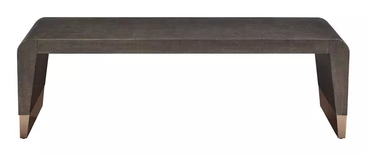 Realm Brown and Dusty Bronze Rectangular Embossed Cocktail Table