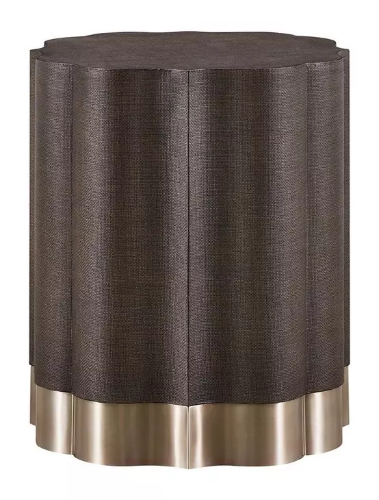 Realm Embossed and Dusty Bronze Freeform End Table