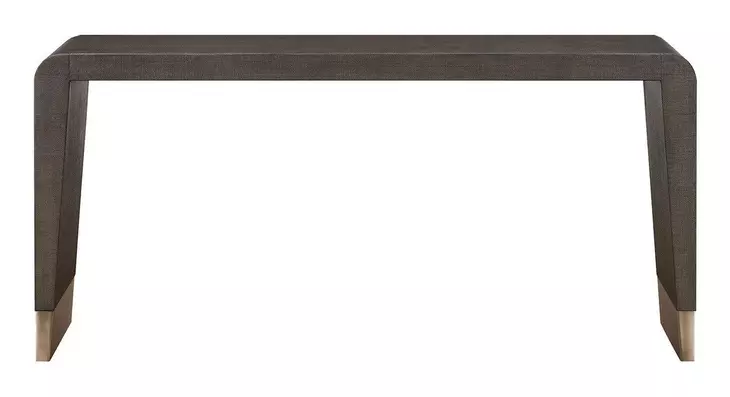 Realm Brown and Dusty Bronze Rectangular Embossed Console