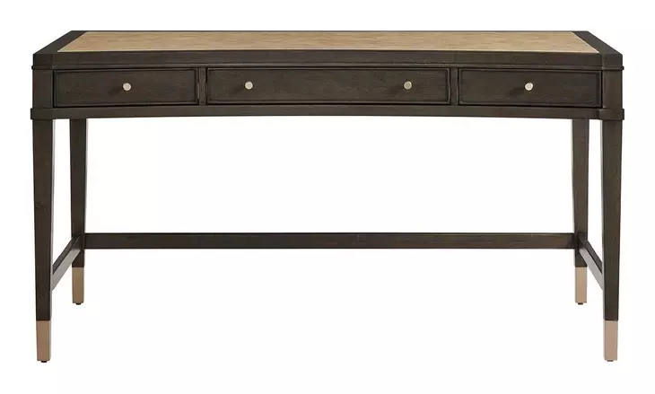 Realm Luminance Nehir Caribou and Brown Leather 58" Writing Desk