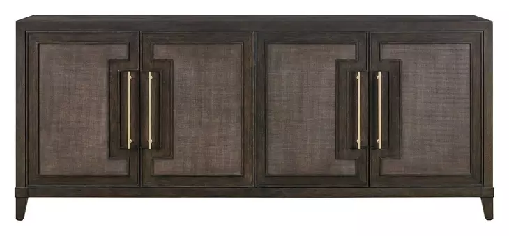 Realm Brown 4 Door Embossed Credenza