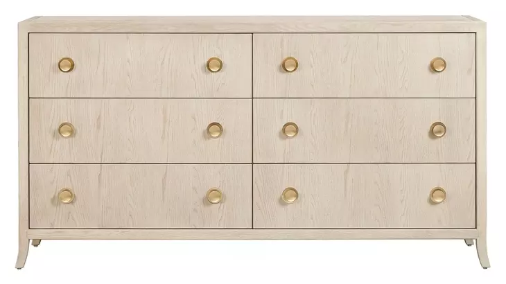 Elegance Brown 6 Drawer Dresser
