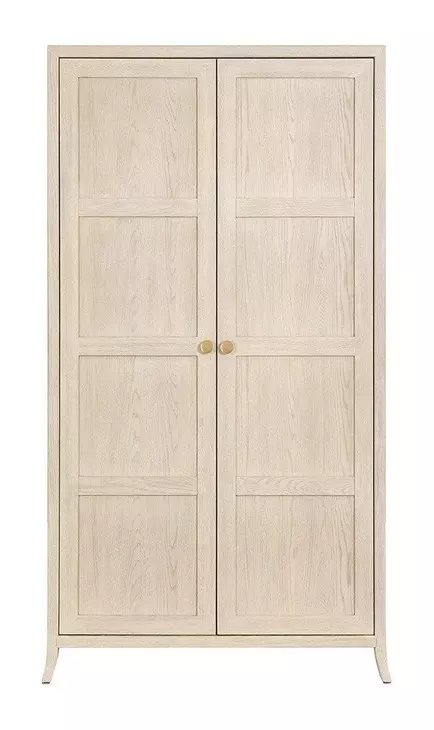 Elegance Brown 2 Door Wardrobe with LED