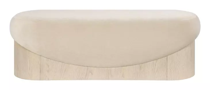 Elegance Beige Upholstered Bed Bench