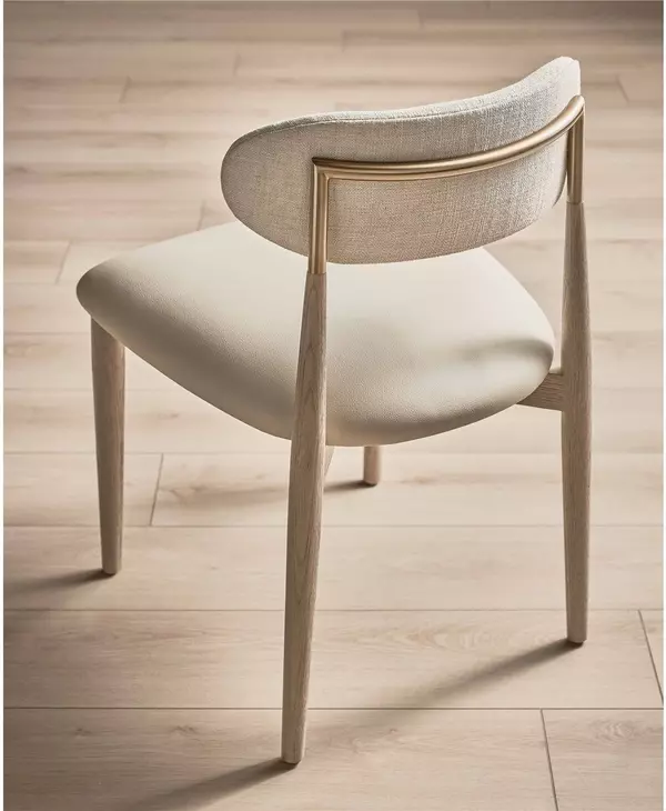 Elegance Beige and Cream Upholstered Side Chair