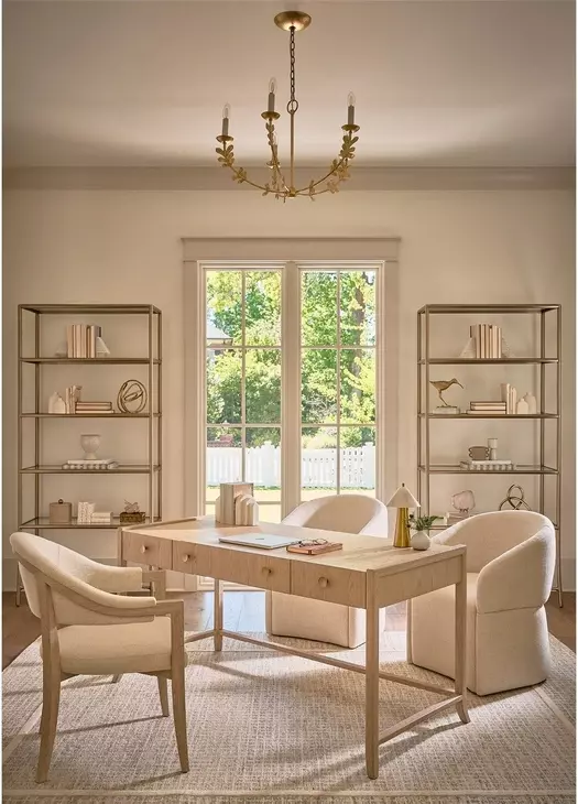 Velora Cream Upholstered Arm Chair