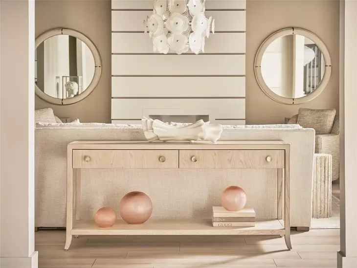 Elegance Brown Rectangular Console Table