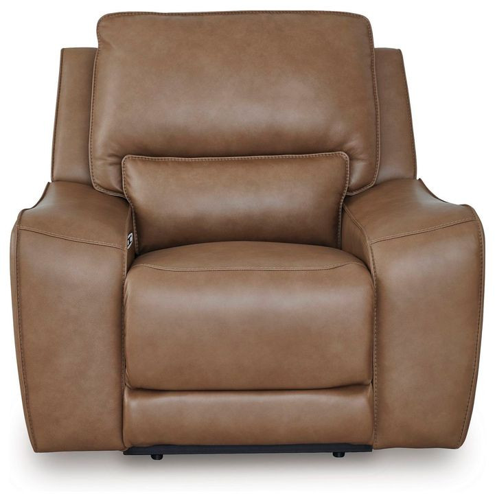Spear Hill Caramel Leather Zero Gravity Power Recliner with USB Charging