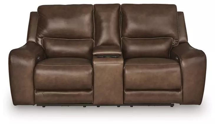 Silverbrooke Canyon Leather 81" Zero Gravity Power Reclining Loveseat with USB Charging