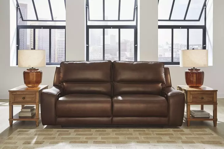 Silverbrooke Canyon Leather 92" Zero Gravity Power Reclining Sofa with USB Charging