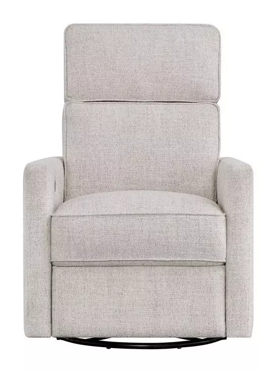 Mosaic Beige Swivel Glider Power Recliner with USB Charging