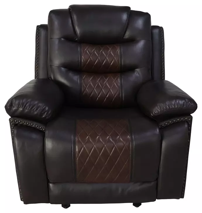 Nikko Brown Glider Power Recliner Power Footrest