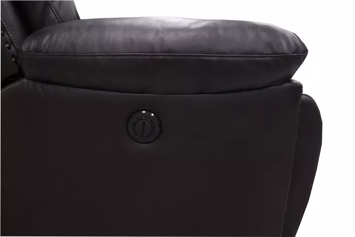 Nikko Brown Power Reclining 84" Sofa Power Footrest