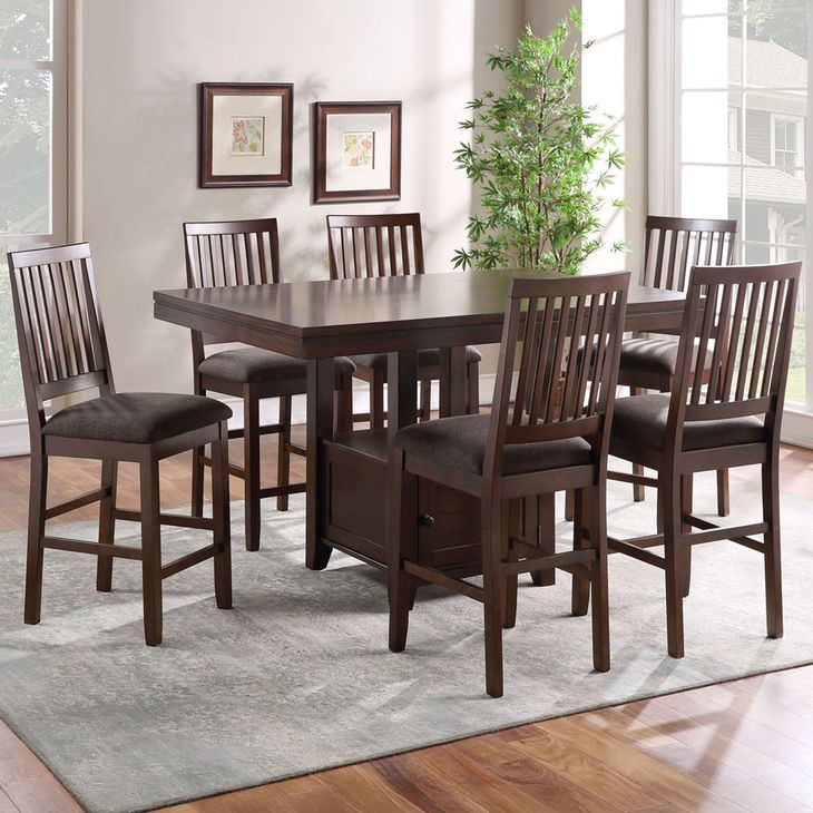 Yorktown Espresso Counter Height Dining Table