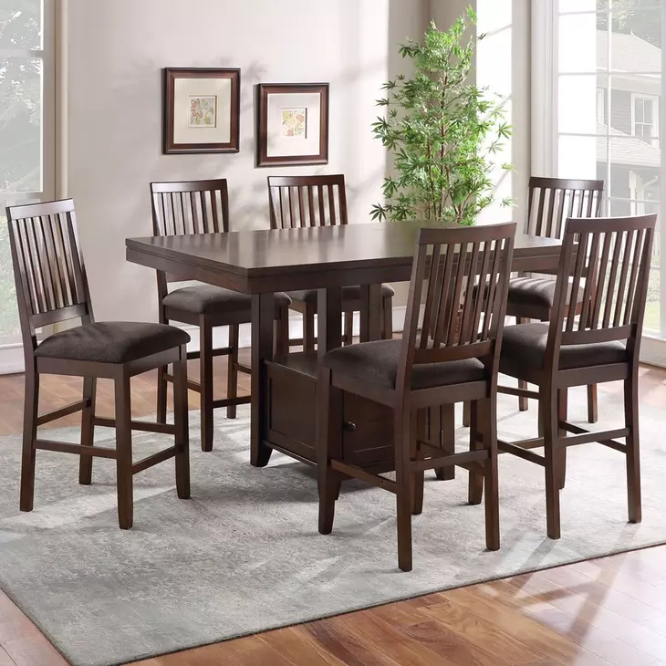 Yorktown Espresso Counter Height Dining Table