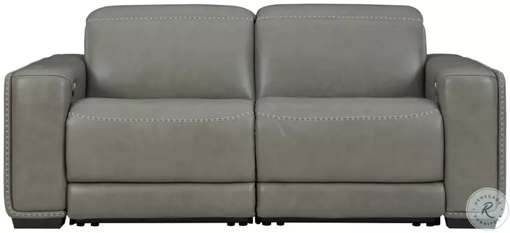 Correze Gray 76" Power Reclining Loveseat