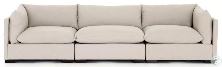 Westwood Bennett Espresso And Moon Performance Fabric Modular Sofa
