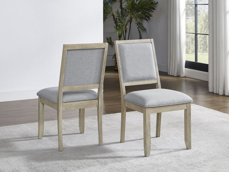 Carena Brown Upholstered Side Chair Set of 2