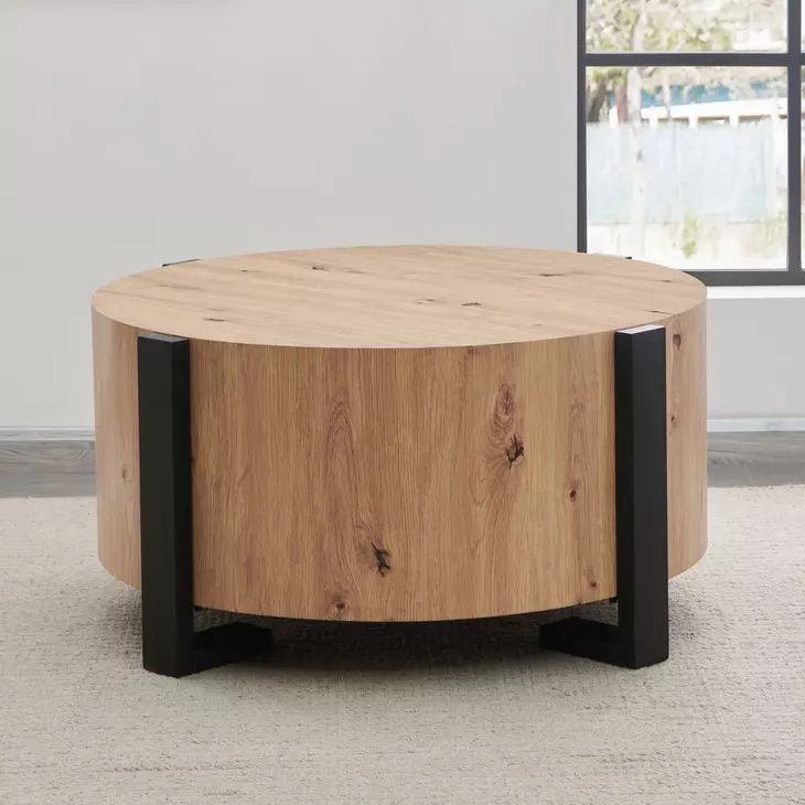 Darcie Brown Round Cocktail Table