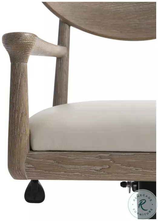 Aventura Beige Leather Office Chair