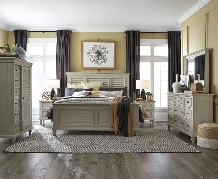 Newport Alabaster 9 Drawer Dresser with Rectangular Mirror