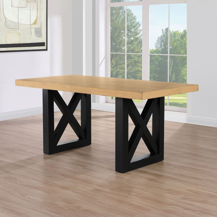 Magnolia Brown 96" Extendable Rectangular Counter Height Table