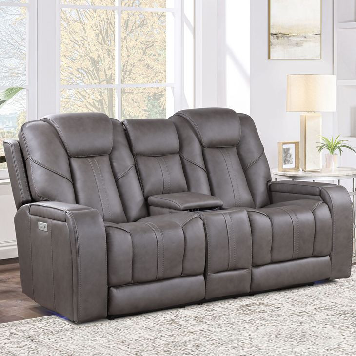 Daniel Gray 77" Triple Power Reclining Loveseat with USB Charging