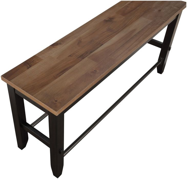 Bermuda Black 54" Counter Height Bench