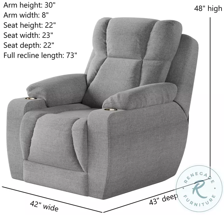 Challenger Bahari Platinum Power Headrest Wall Hugger Big Mans Recliner