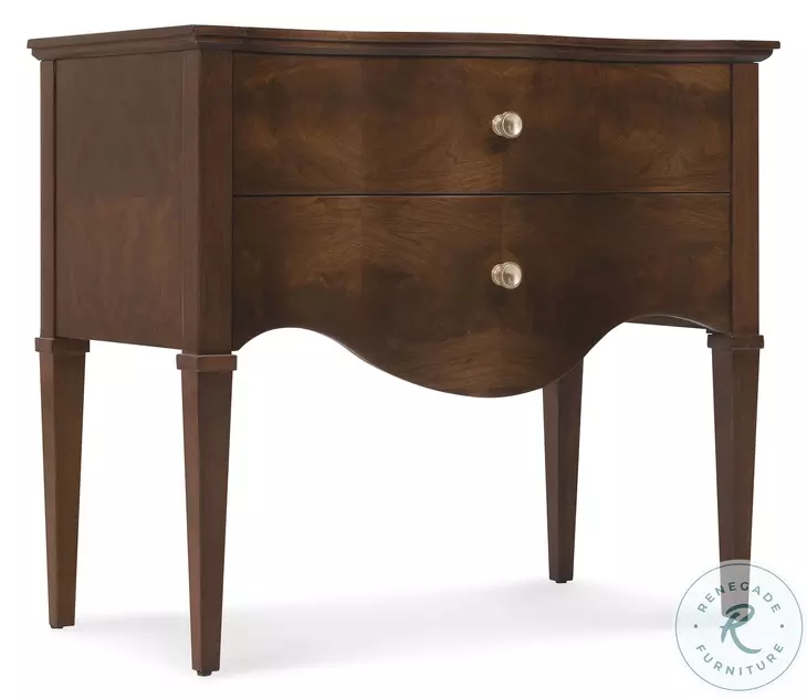 Auburn Grove Classic Walnut 2 Drawer Nightstand