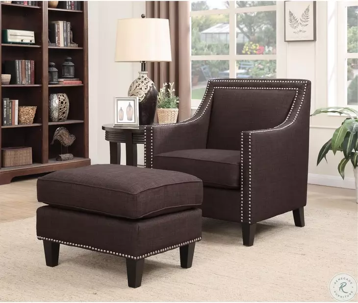 Emery Chocolate Ottoman