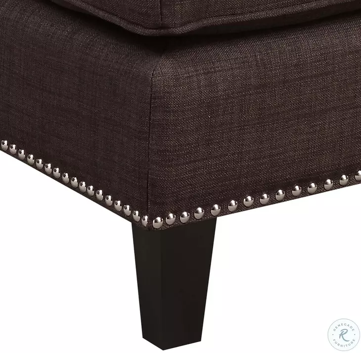 Emery Chocolate Ottoman