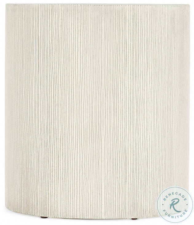 Serenity Textured Light Gray Swale Round Side Table From Hooker