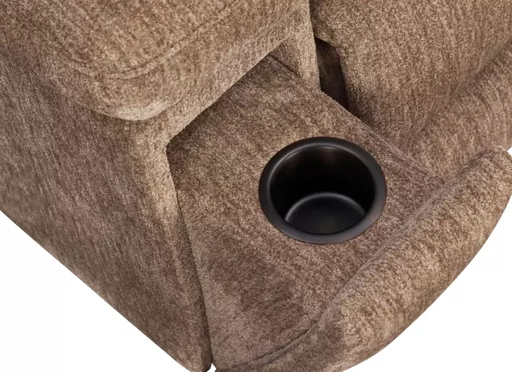 Bronco Plush Tobacco 6 Piece Modular Zero Gravity Power Reclining Sectional with Power Adjustable Headrest and USB Charging