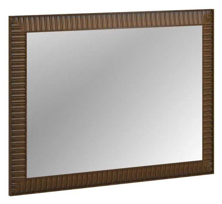 Eave Brown Rectangular Landscape Wall Mirror