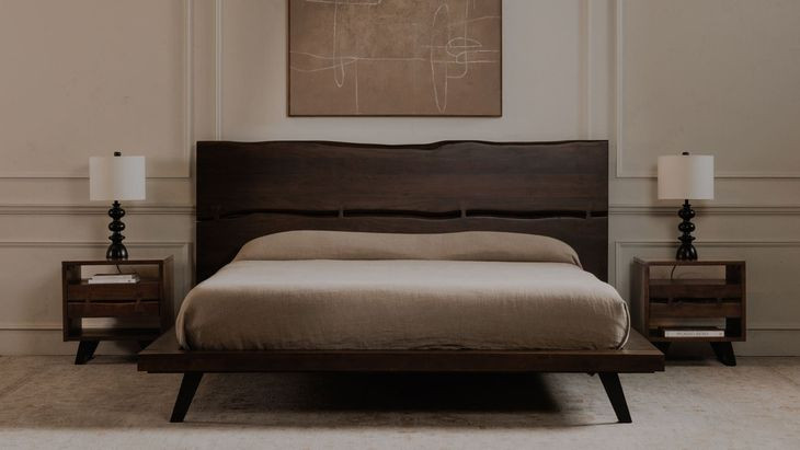 Madagascar Dark Brown King Platform Bed