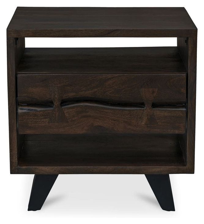 Madagascar Dark Brown 1 Drawer Nightstand