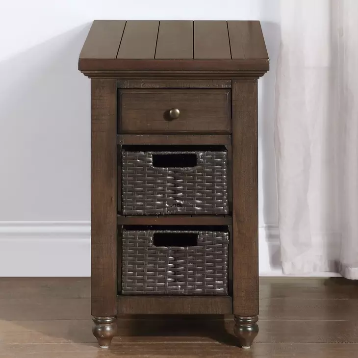 Oliver Brown Rectangular Chairside Table