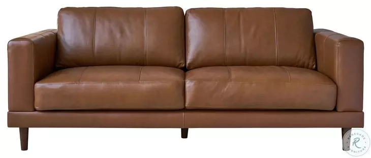 Hanson Fiero Tan Leather Sofa