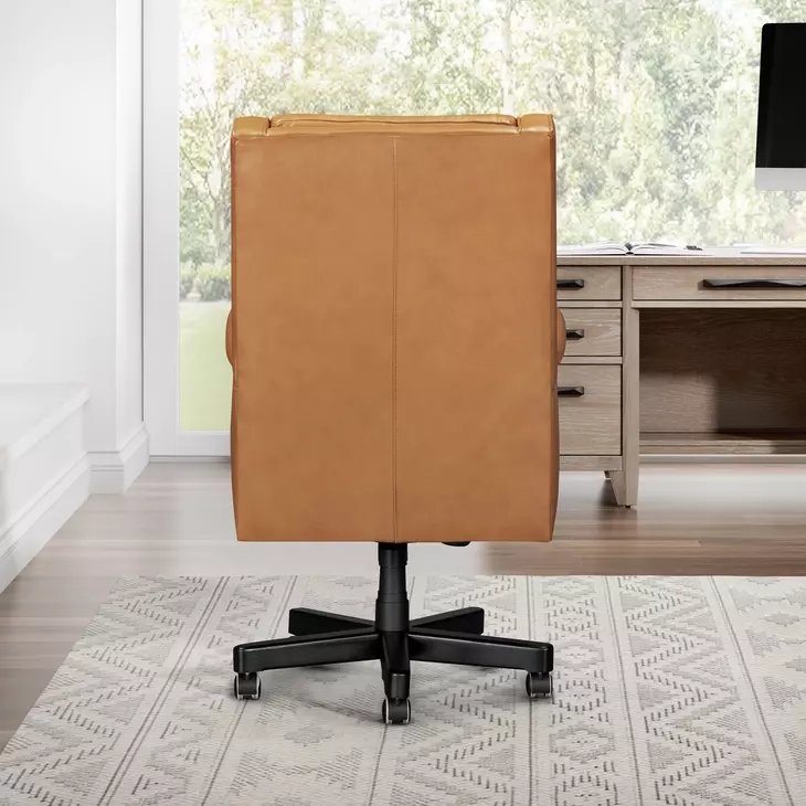 DC 132 RECY GCH Renaissance Cayanne Leather Upholstered Desk Chair