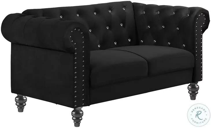 Emma Black Loveseat