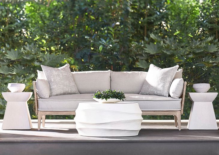 Kai White Outdoor Round Cocktail Table