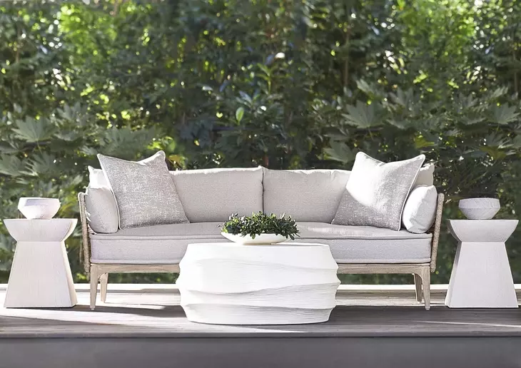 Kai White Outdoor Round Cocktail Table
